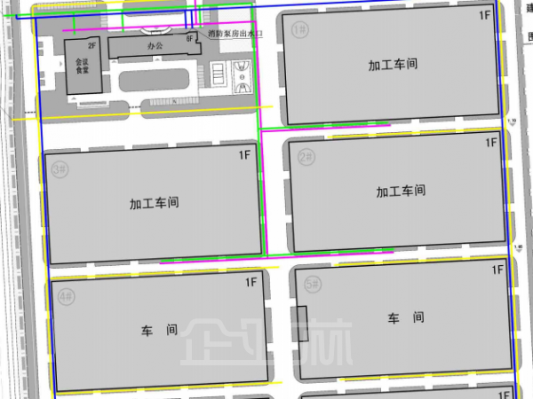 厂房正门图