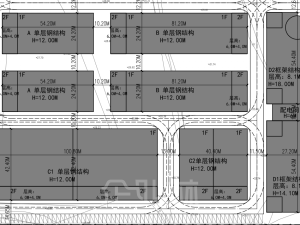 厂房正门图